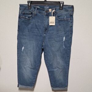 a.n.a Women's Blue Ankle Jeans